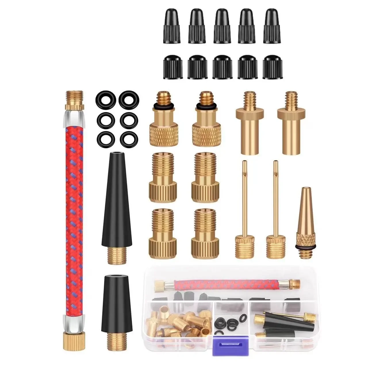 21/26PCS Bike Tire Inflator Ki - Basketball Pump Needle recension och pris