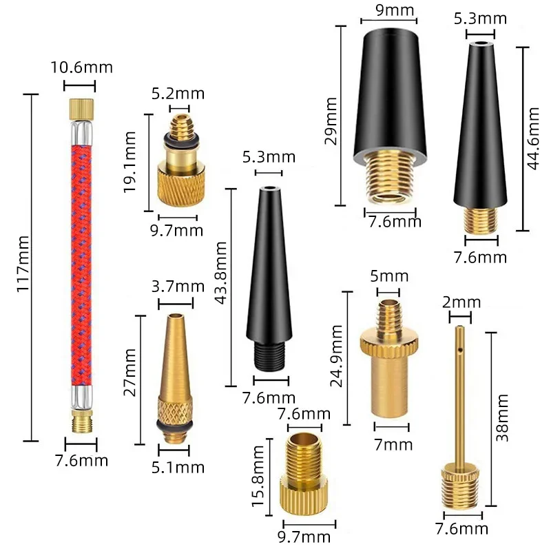 21/26PCS Bike Tire Inflator Ki - Basketball Pump Needle recension och pris