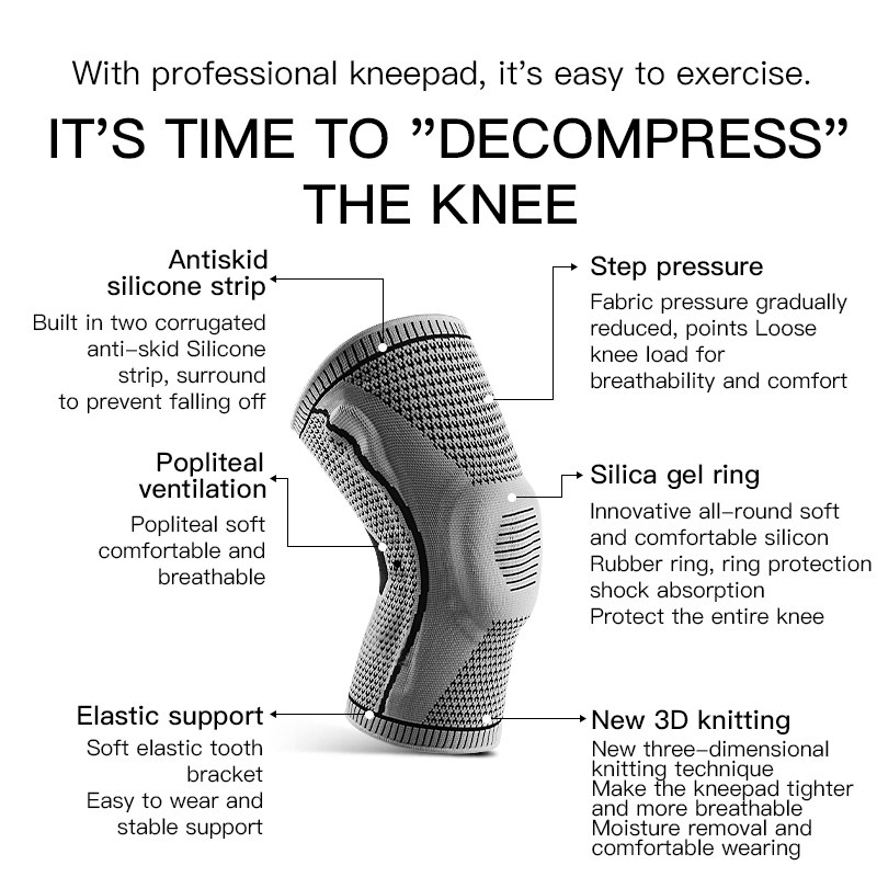  Elastic Silicone Knee Brace N - Volleyball Knee Pad recension och pris