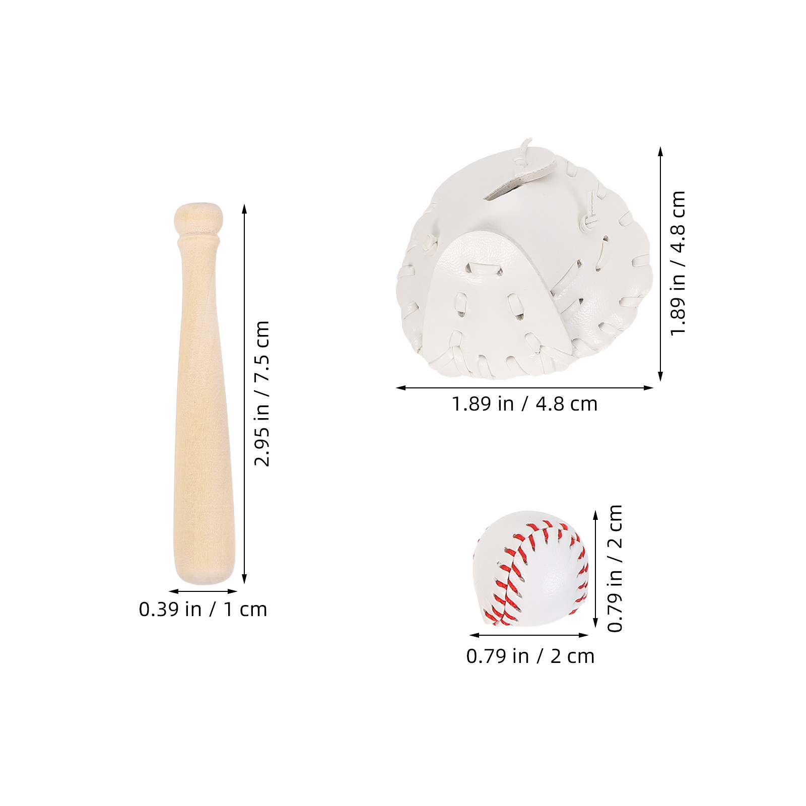 2Sets Miniature Baseball Bat G - Sports Equipment Bat recension och pris