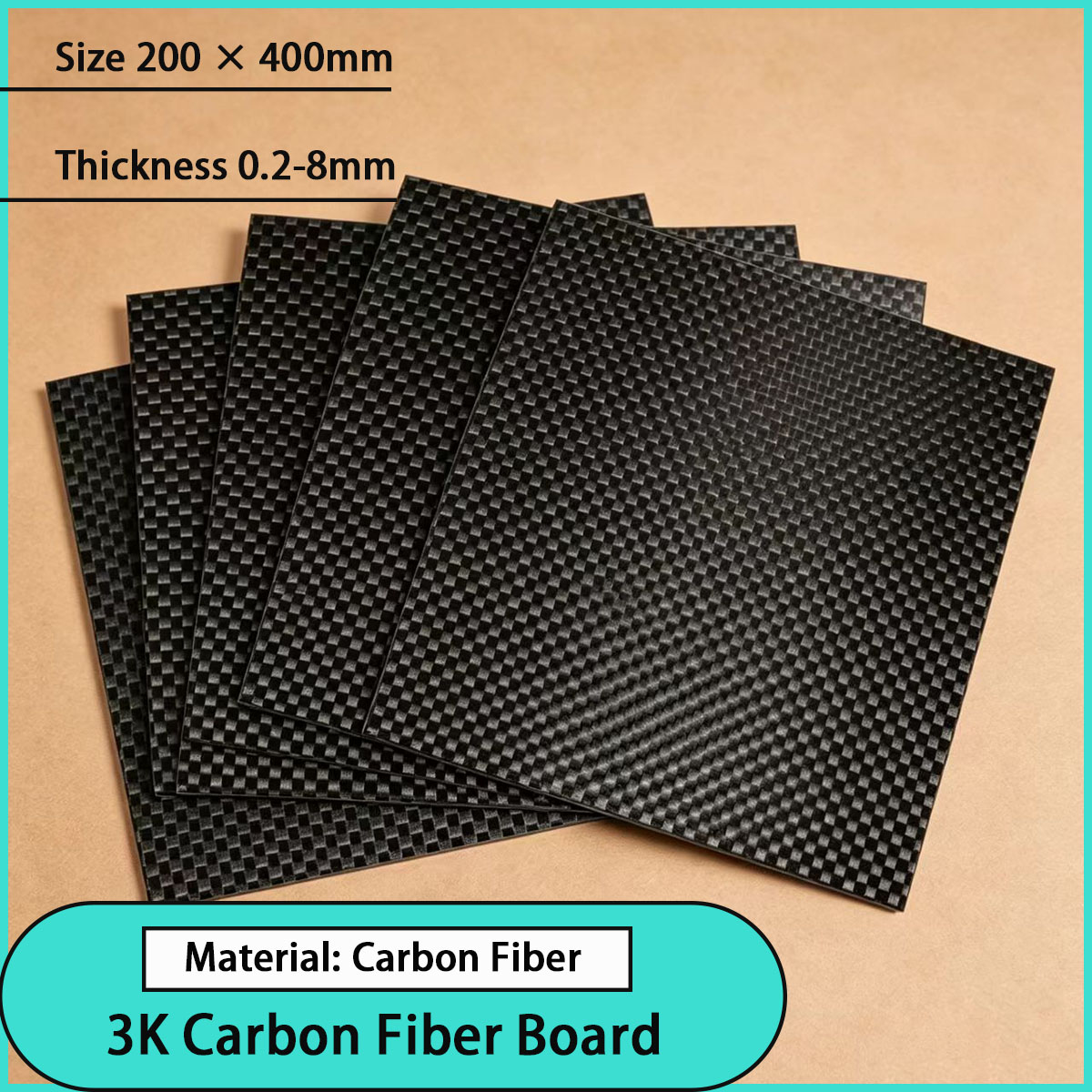 0.2mm-8mm thick 3K carbon fibe - Sports Equipment Used recension och pris