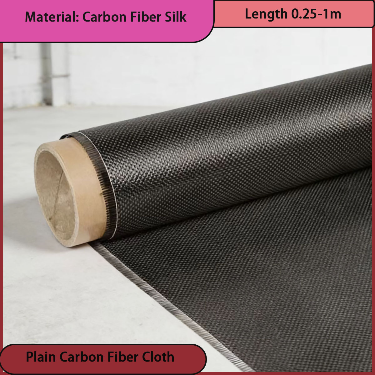Plain carbon fiber cloth with  - Sports Equipment Used recension och pris