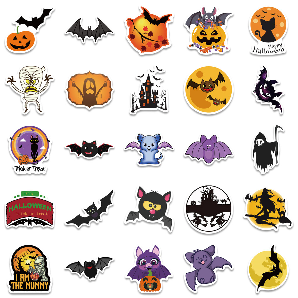 50Pcs Dark Halloween Pattern S - Sports Equipment Store recension och pris