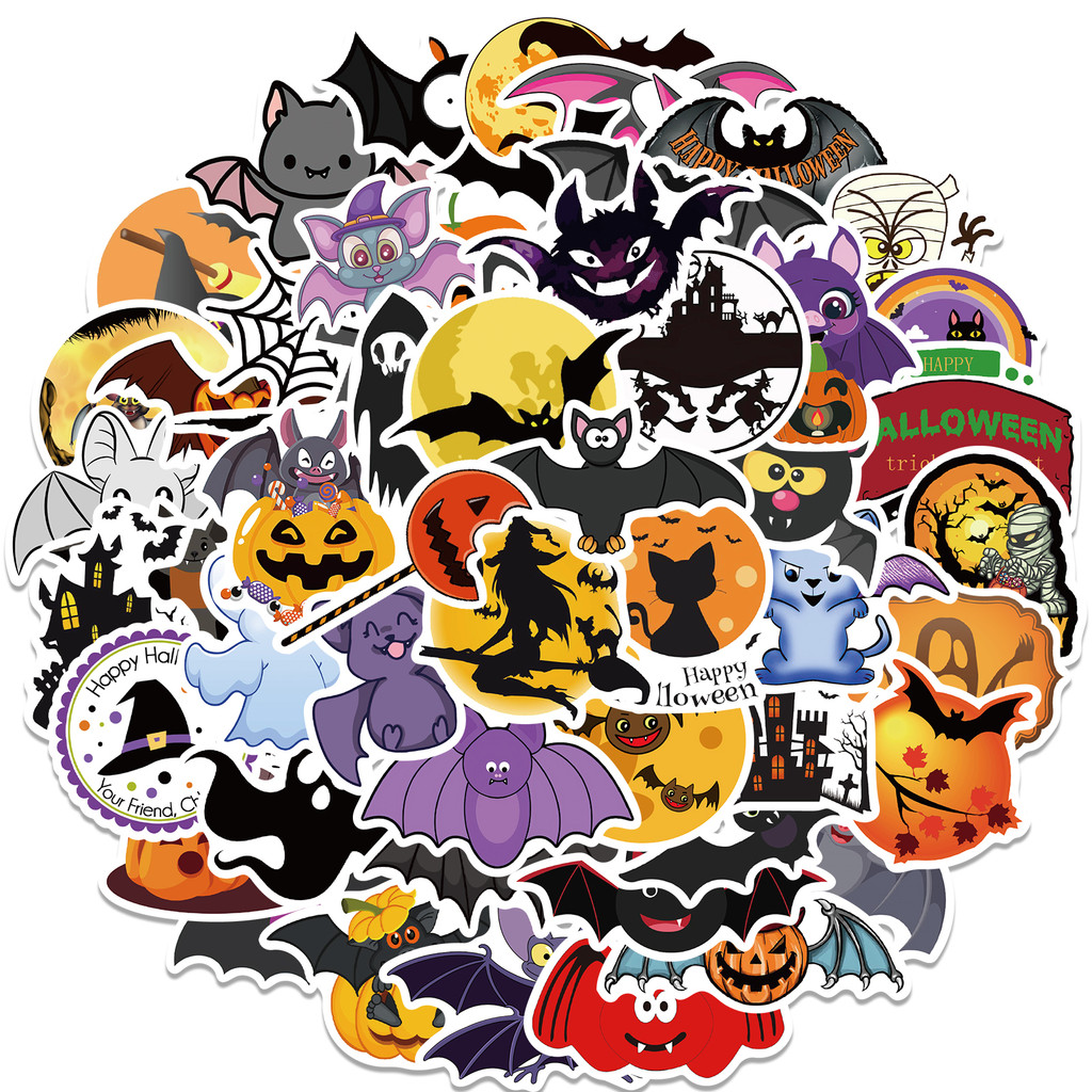 50Pcs Dark Halloween Pattern S - Sports Equipment Store recension och pris