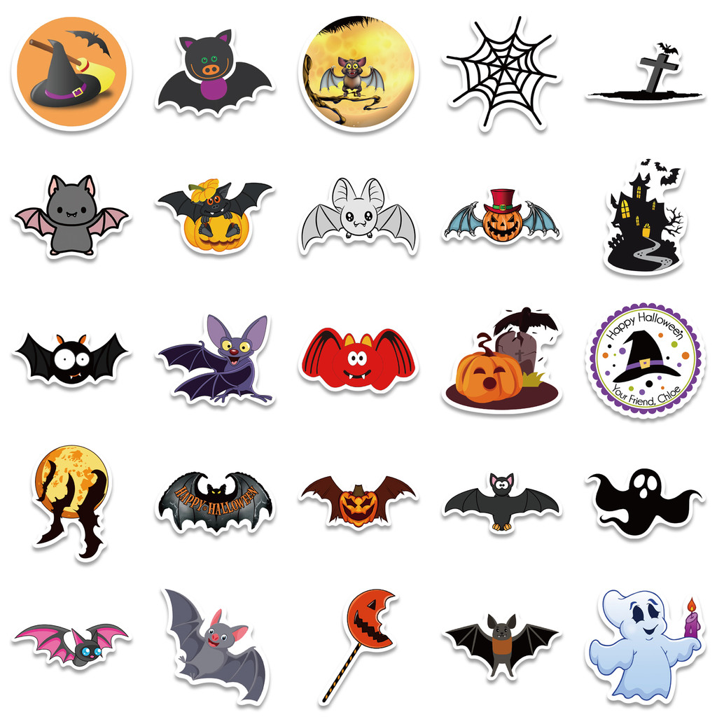 50Pcs Dark Halloween Pattern S - Sports Equipment Store recension och pris
