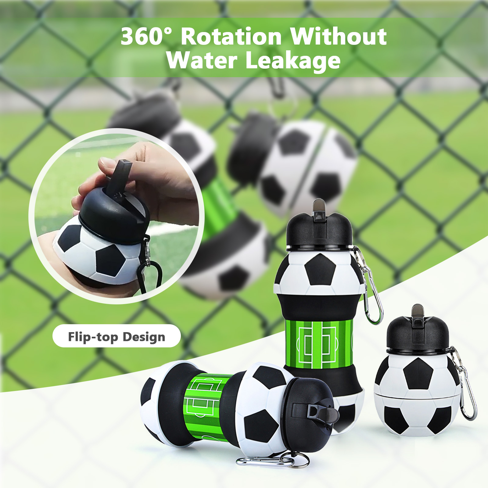 550ml Foldable Football Water  - Sports Equipment Types recension och pris